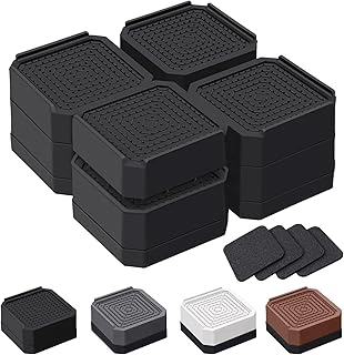 Heavy Duty Adjustable Furniture Risers with 1.5 or 3 Inch Lift