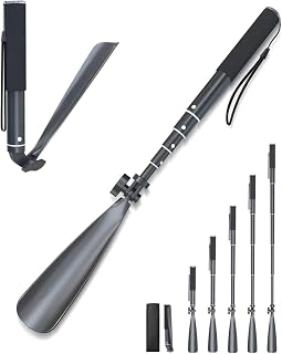 Taneltik 15-39" Telescopic Aluminum Alloy Folding Shoe Horn with Long Handle