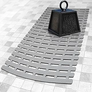 SlipX Solutions Weighted Non Slip Bath Mat for Textured Tubs & Showers Without Suction Cups