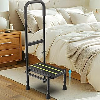 Medical Step Stool with Adjustable Handle and Leg