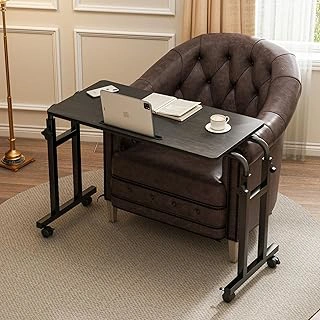 Furist Overbed Table with Wheels, Adjustable Height and Length