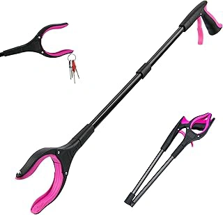 32" Grabber Reacher Tool with Rotating Head and Wide Foldable Jaw