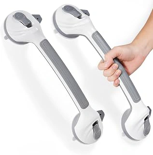 Reyiu 16.5 Inch Suction Shower Grab Bars with Safety Indicators (2 Pack)