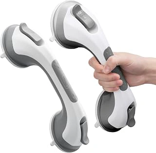2 Pack 12 Inch Heavy Duty Suction Grab Bars for Bathtubs & Showers
