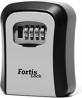 Fortis Lock Wall Mount Key Lock Box with 4-Digit Resettable Combination, Weather-Resistant