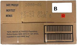 U.S. Meals Ready to Eat (MRE) Variety Pack of 12 with Flameless Heater