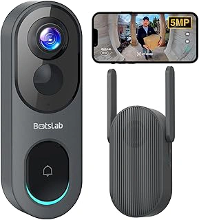 BOTSLAB 5MP Wireless Video Doorbell Camera