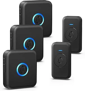FOVKSUC Wireless Doorbell Kit with 3 Receivers, 2 Waterproof Buttons, 60 Chimes & 1000ft Range