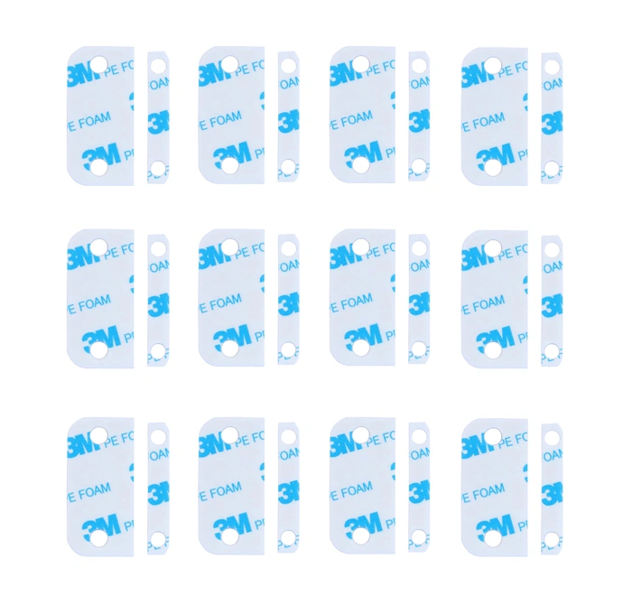 Adhesive Replacement Tape for Ring Alarm Contact Sensors & Magnets (2nd Gen) – Durable Double-Sided Pads for Easy Installation – Pack of 12 Sensor Pads & 12 Magnet Pads, Pre-Cut, No Cutting Needed