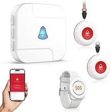WiFi Caregiver Pager System with Emergency SOS Alert Watch and Wireless Call Buttons