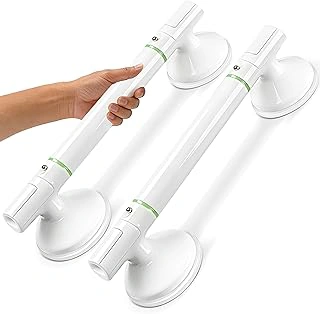17.7" No-Drill Suction Grab Bars for Shower, 2-Pack
