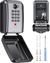 Wall-Mounted 12-Digit Combination Key Lock Box, Weatherproof