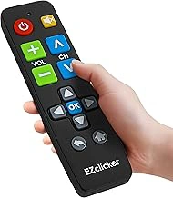 EZclicker Big Button Universal TV Remote (Black)