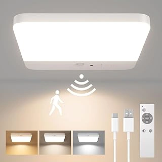 FULEN Rechargeable Motion Sensor LED Ceiling Light with Magnetic Mount and Remote
