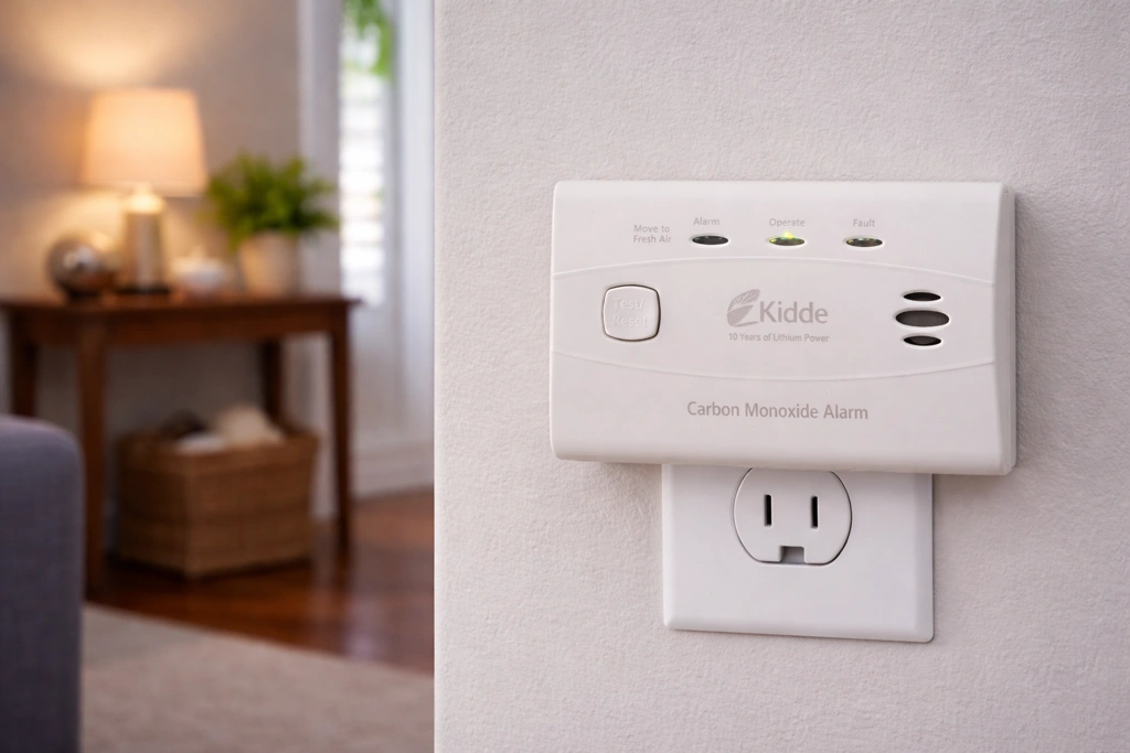 Kidde Carbon Monoxide Detector, Battery Powered CO Alarm with LED Lights, Model C3010