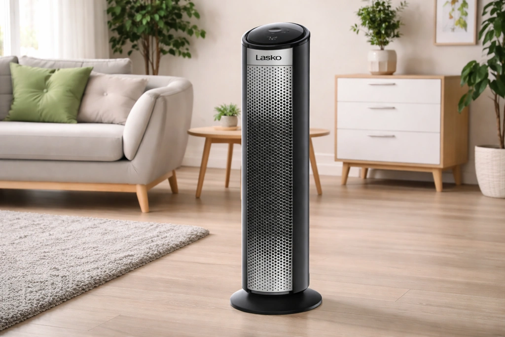 Lasko Digital Ceramic Tower Heater with Remote Control, CC23645, Black