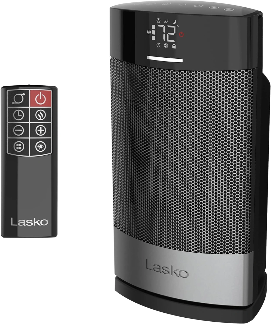 Lasko Ellipse Ceramic Tabletop Heater for Home with Tip-Over Switch