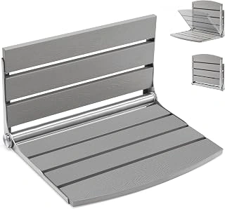 20-inch Folding Wall Mounted Shower Seat, Stainless Steel, 400 lb Capacity