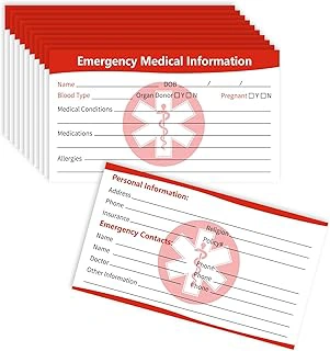 Emergency Medical Information ID Card