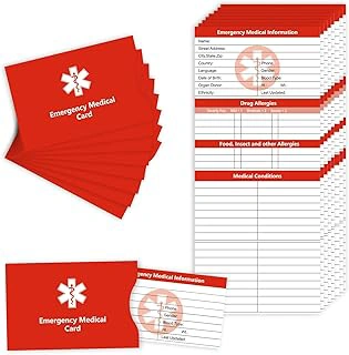 Tri-Folding Emergency Medical ID Cards for Wallet